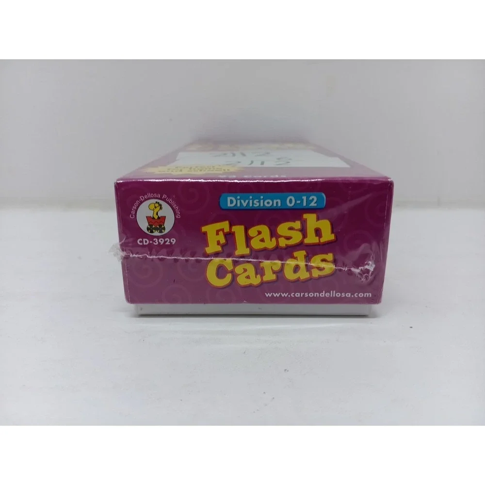 Carson Dellosa Division 0-12 Flash Cards Ages 8+ for Educational Learning fun